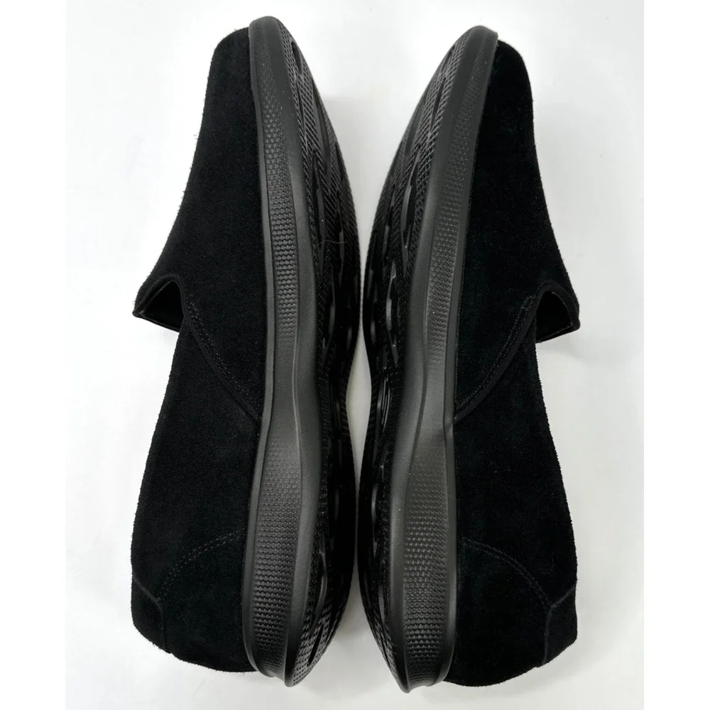Skechers Women's Go Step Lite Delight Black Suede Shoes Sz 10 Wide Fit NIB